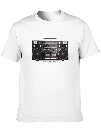 Camiseta Negra Retro Boombox