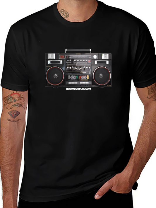 Camiseta Negra Retro Boombox