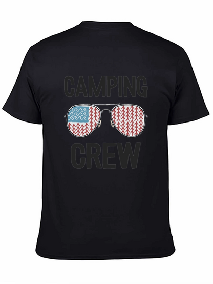 Camiseta Negra Camping Crew Gafas Reflejantes