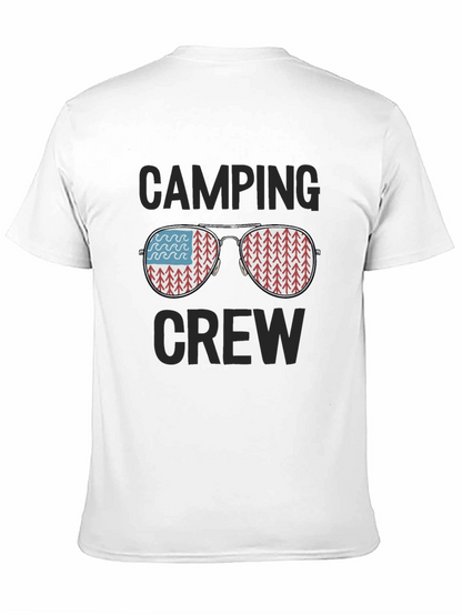 Camiseta Negra Camping Crew Gafas Reflejantes