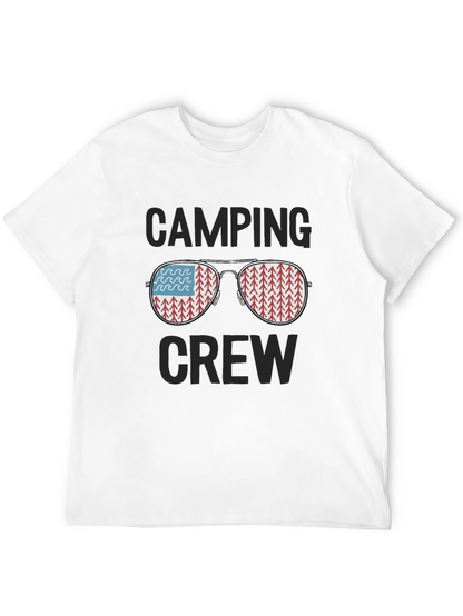 Camiseta Negra Camping Crew Gafas Reflejantes