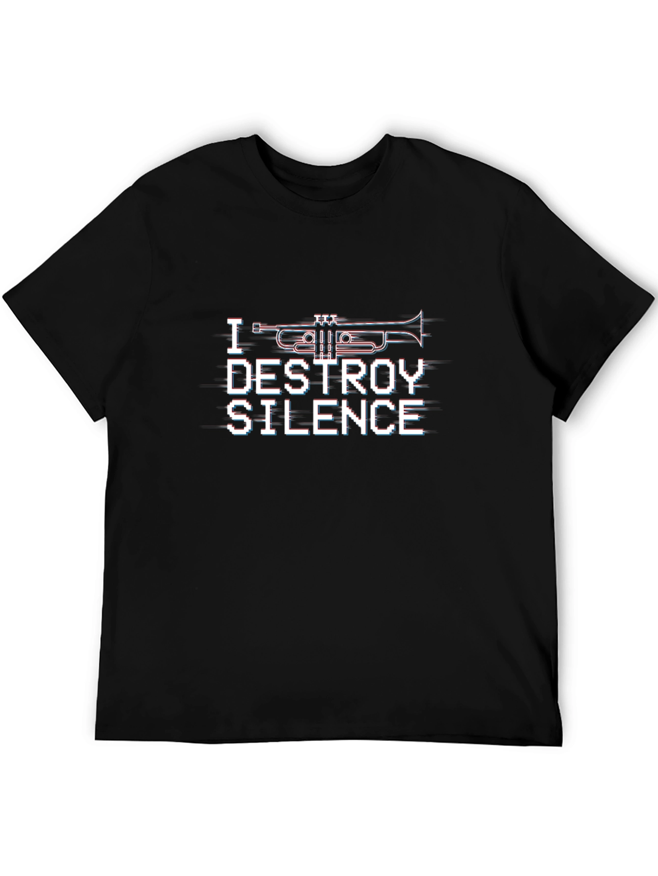 Camiseta Negra con Diseño I Destroy Silence