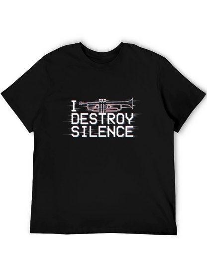 Camiseta Negra con Diseño I Destroy Silence