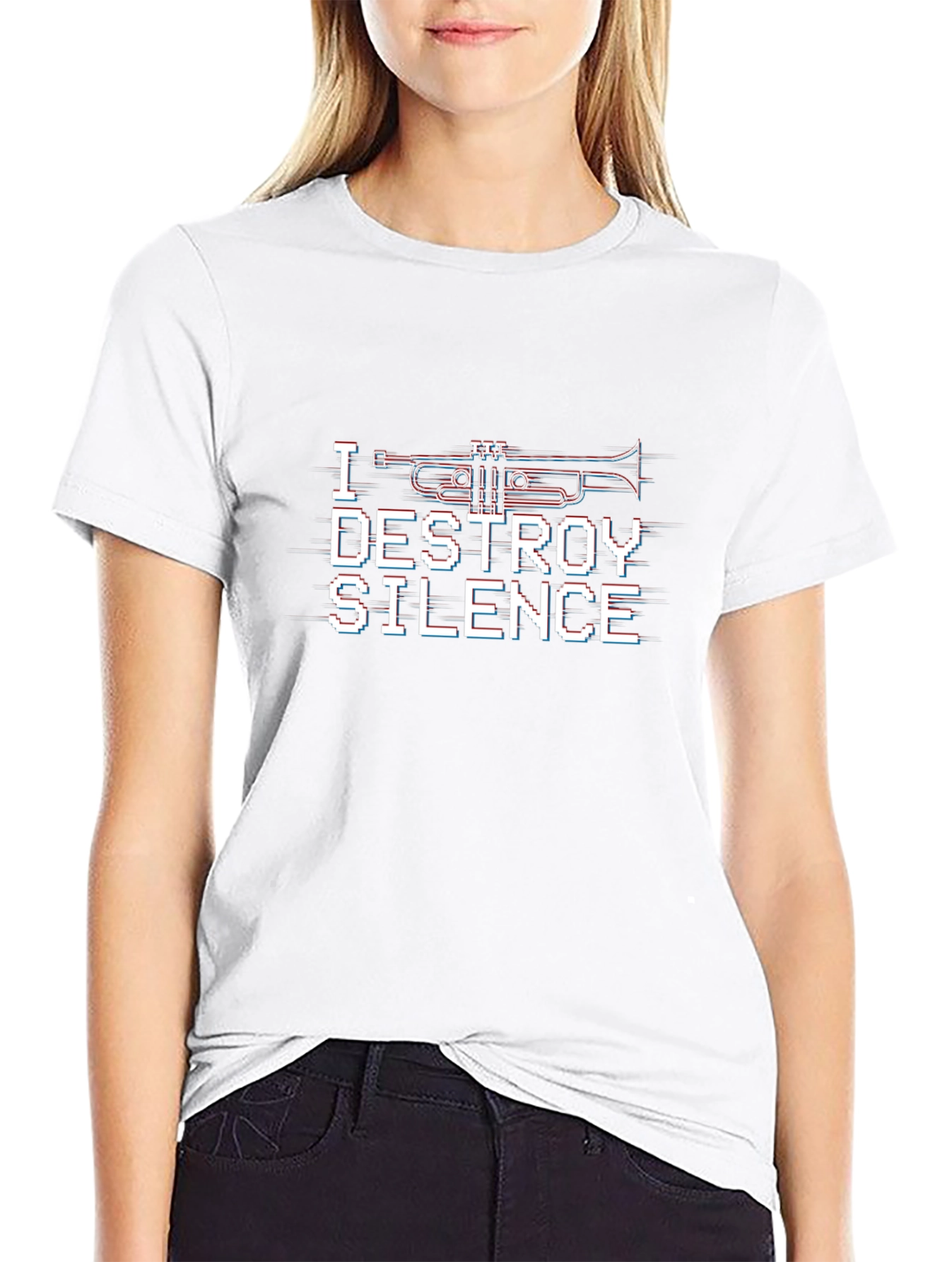 Camiseta Negra con Diseño I Destroy Silence