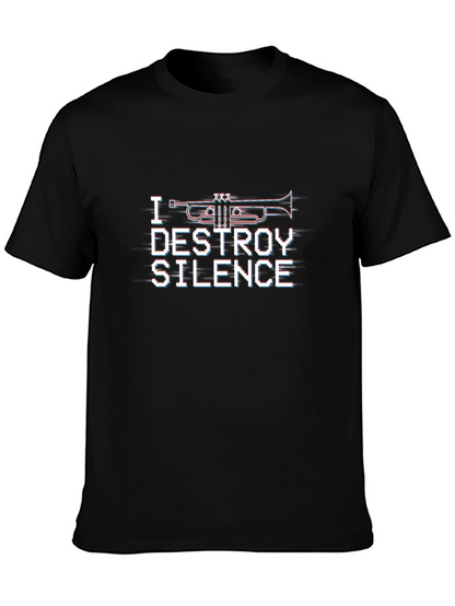 Camiseta Negra con Diseño I Destroy Silence