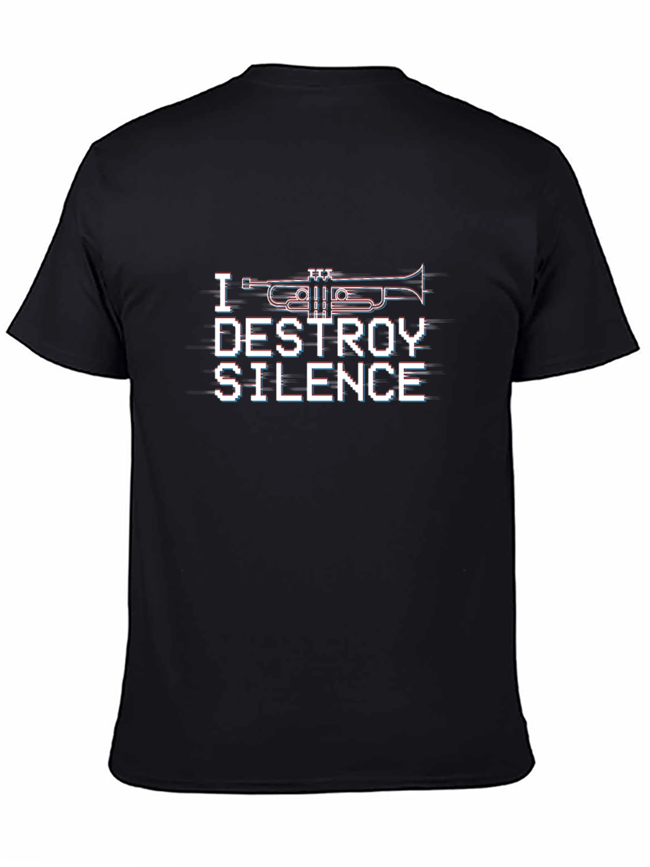 Camiseta Negra con Diseño I Destroy Silence
