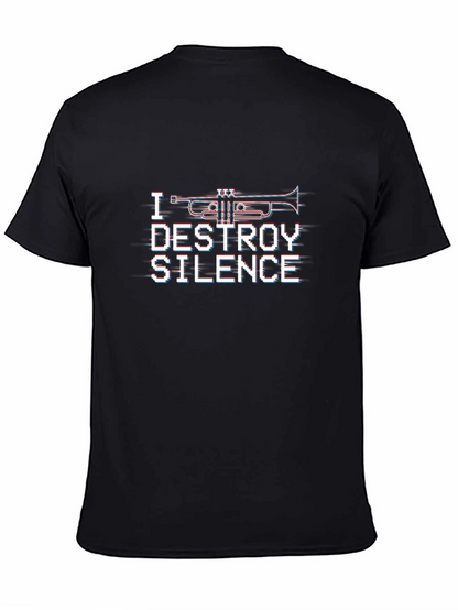 Camiseta Negra con Diseño I Destroy Silence