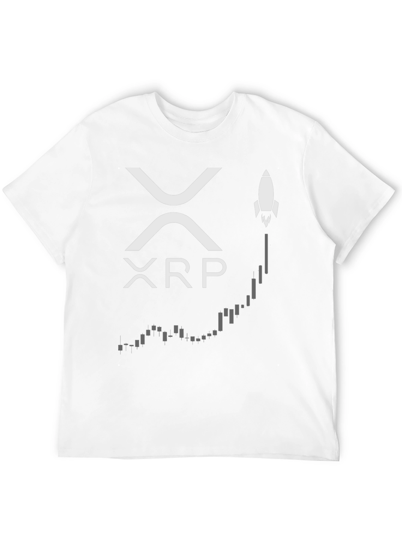 Camiseta Negra XRP Crypto Rocket Moon