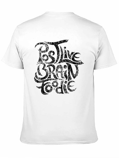 Camiseta Negra con Diseño Positive Brain Foodie