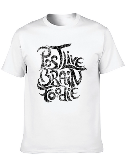 Camiseta Negra con Diseño Positive Brain Foodie