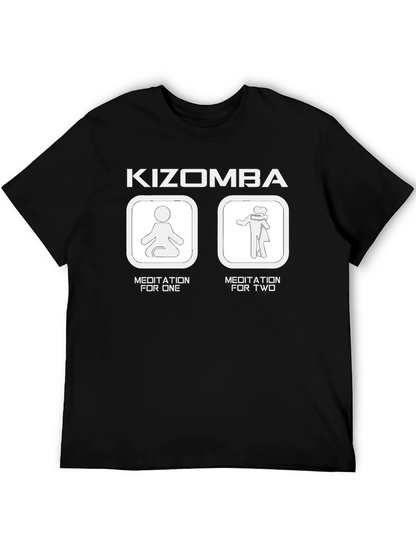 Camiseta Negra Kizomba: Meditación para Uno y para Dos