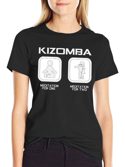Camiseta Negra Kizomba: Meditación para Uno y para Dos