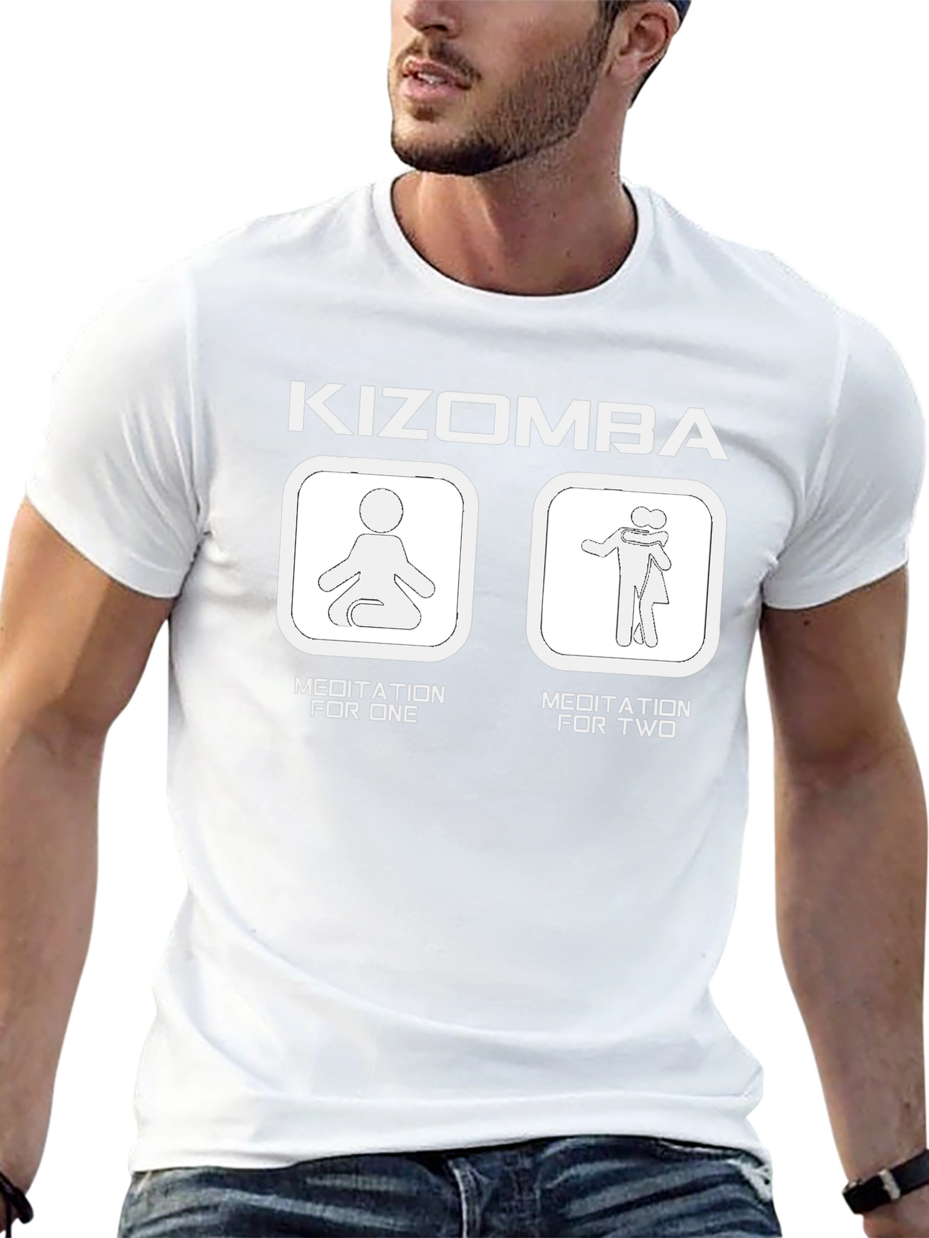 Camiseta Negra Kizomba: Meditación para Uno y para Dos