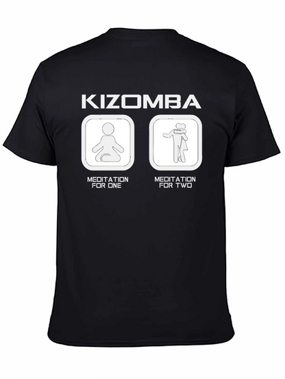 Camiseta Negra Kizomba: Meditación para Uno y para Dos