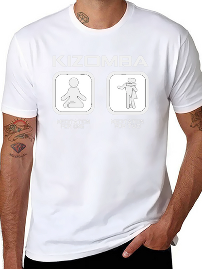 Camiseta Negra Kizomba: Meditación para Uno y para Dos