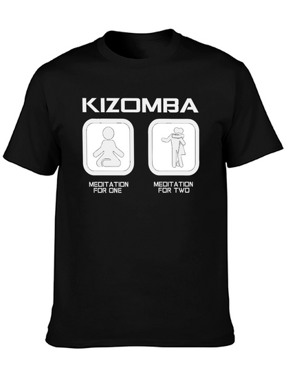 Camiseta Negra Kizomba: Meditación para Uno y para Dos