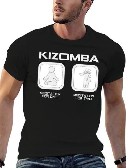 Camiseta Negra Kizomba: Meditación para Uno y para Dos