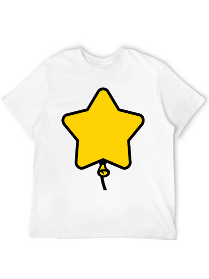 Camiseta Negra con Diseño de Estrella Globo