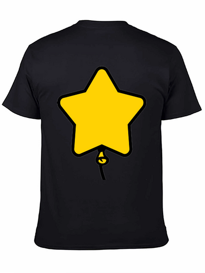 Camiseta Negra con Diseño de Estrella Globo