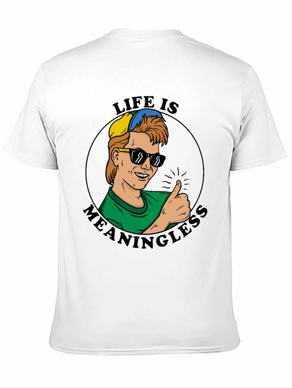 Camiseta Negra Estampada La Vida No Tiene Sentido