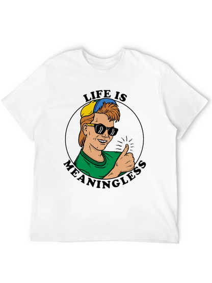 Camiseta Negra Estampada La Vida No Tiene Sentido