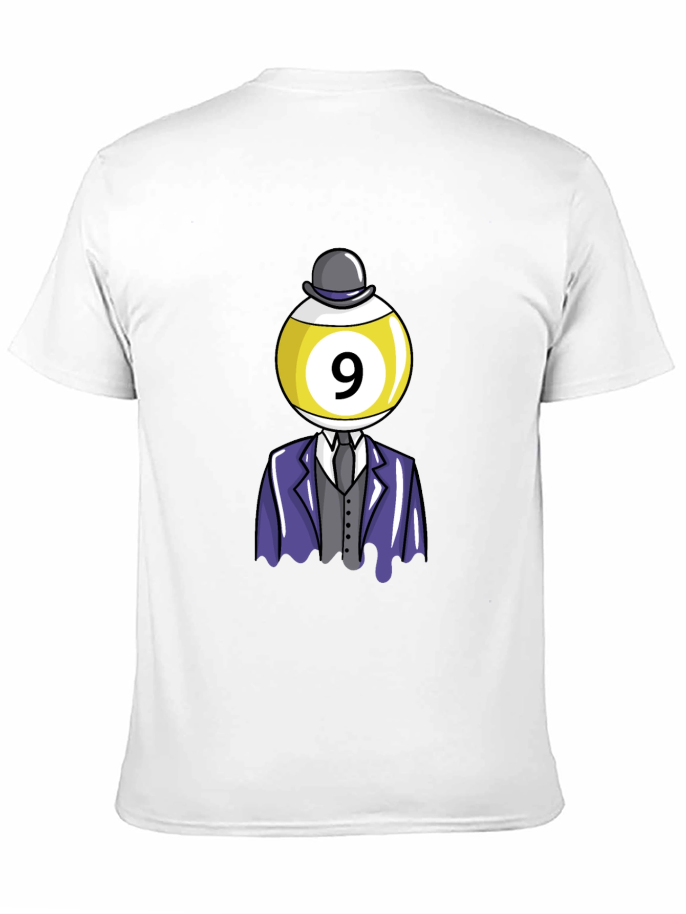 Camiseta Negra con Diseño de Bola 9 Elegante