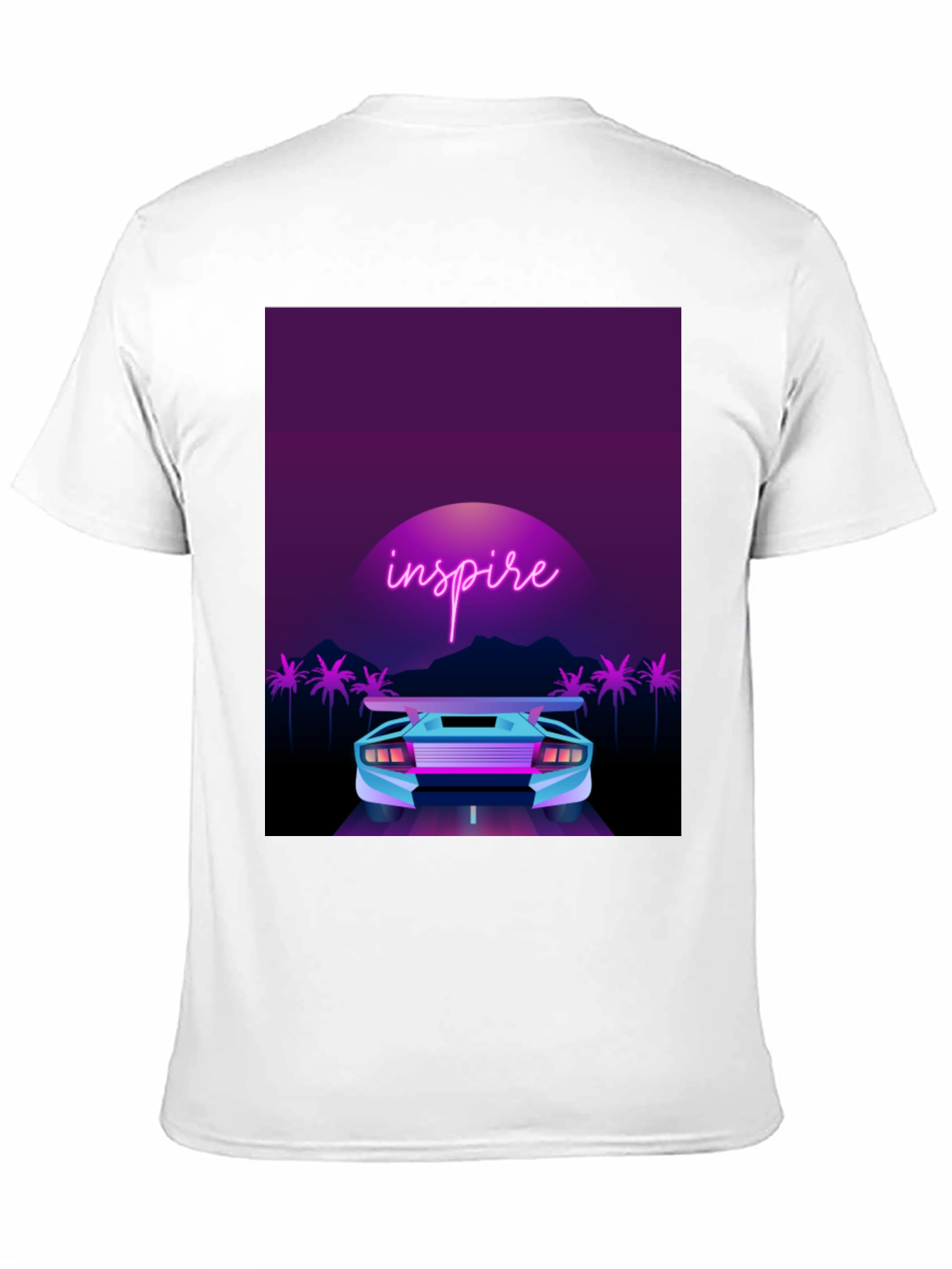 Camiseta Negra con Diseño Inspire Retro