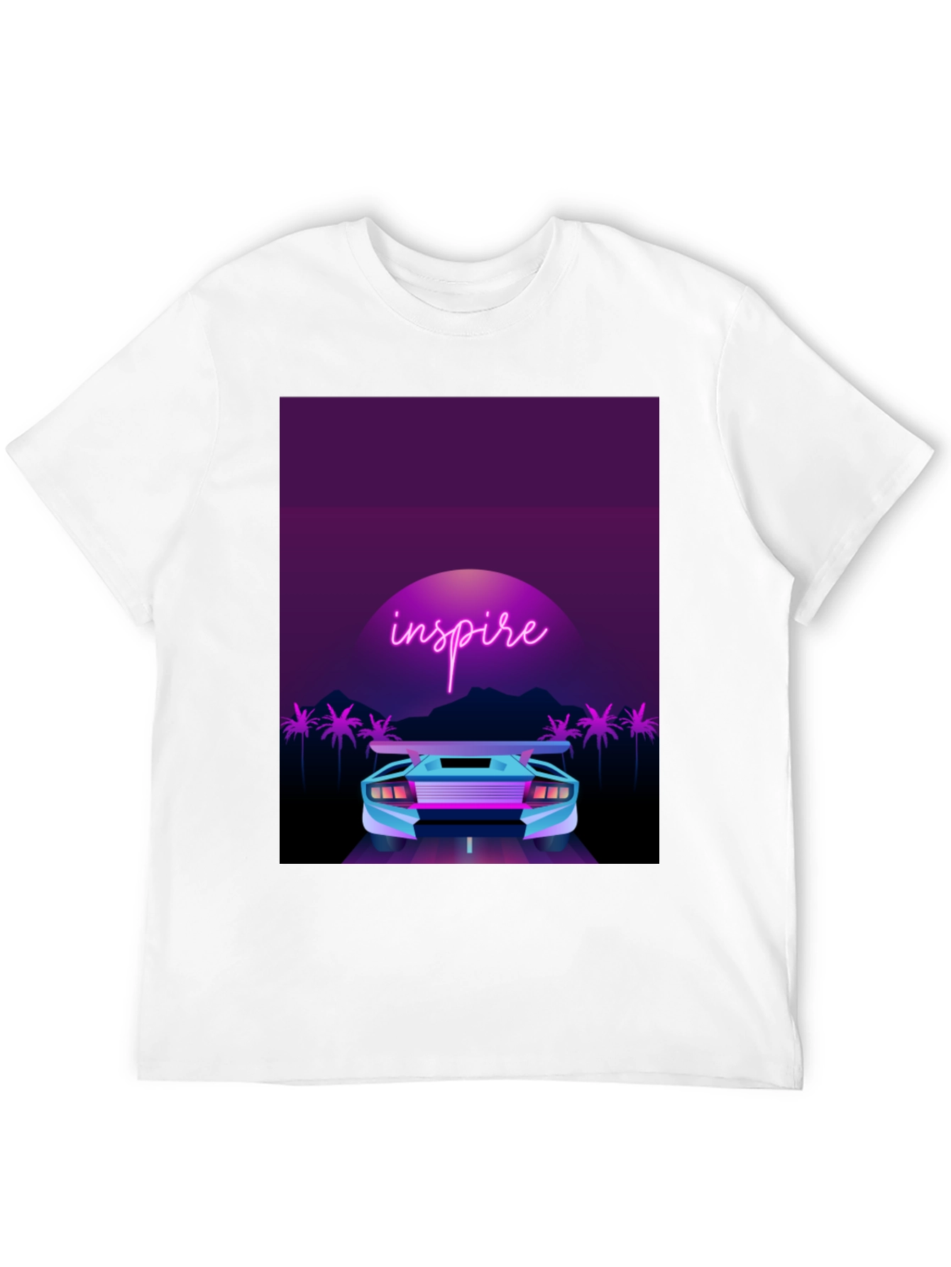 Camiseta Negra con Diseño Inspire Retro