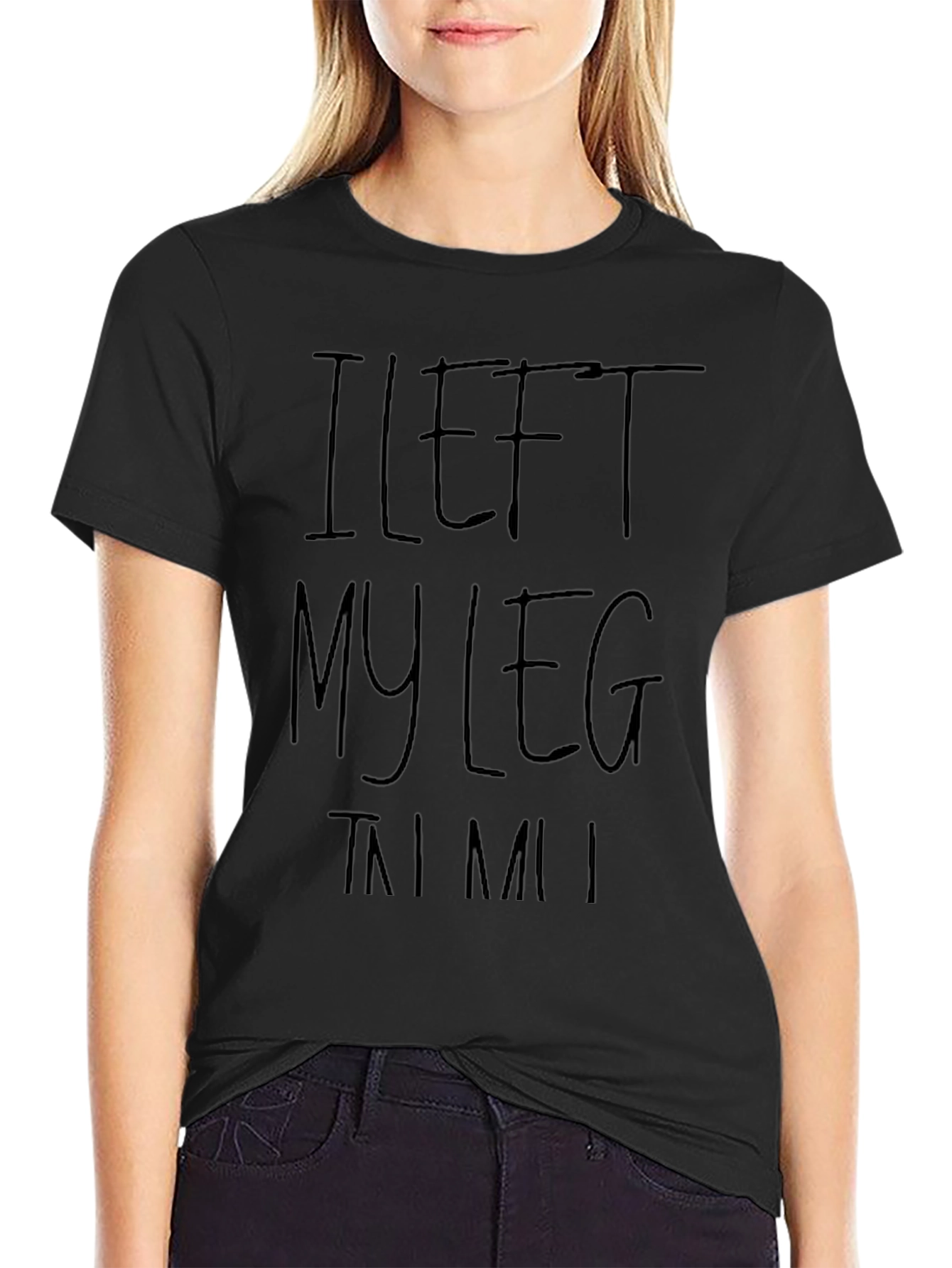 Camiseta Negra I Left My Leg In MIAMI