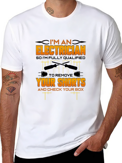Camiseta Negra Eléctrico Humorístico
