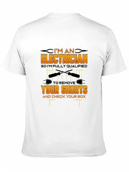 Camiseta Negra Eléctrico Humorístico