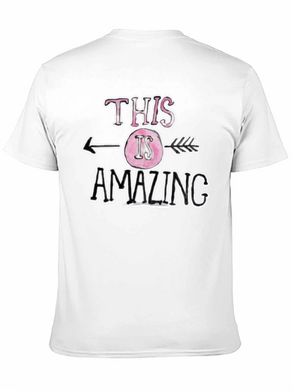 Camiseta Negra con Diseño Esto Es Asombroso