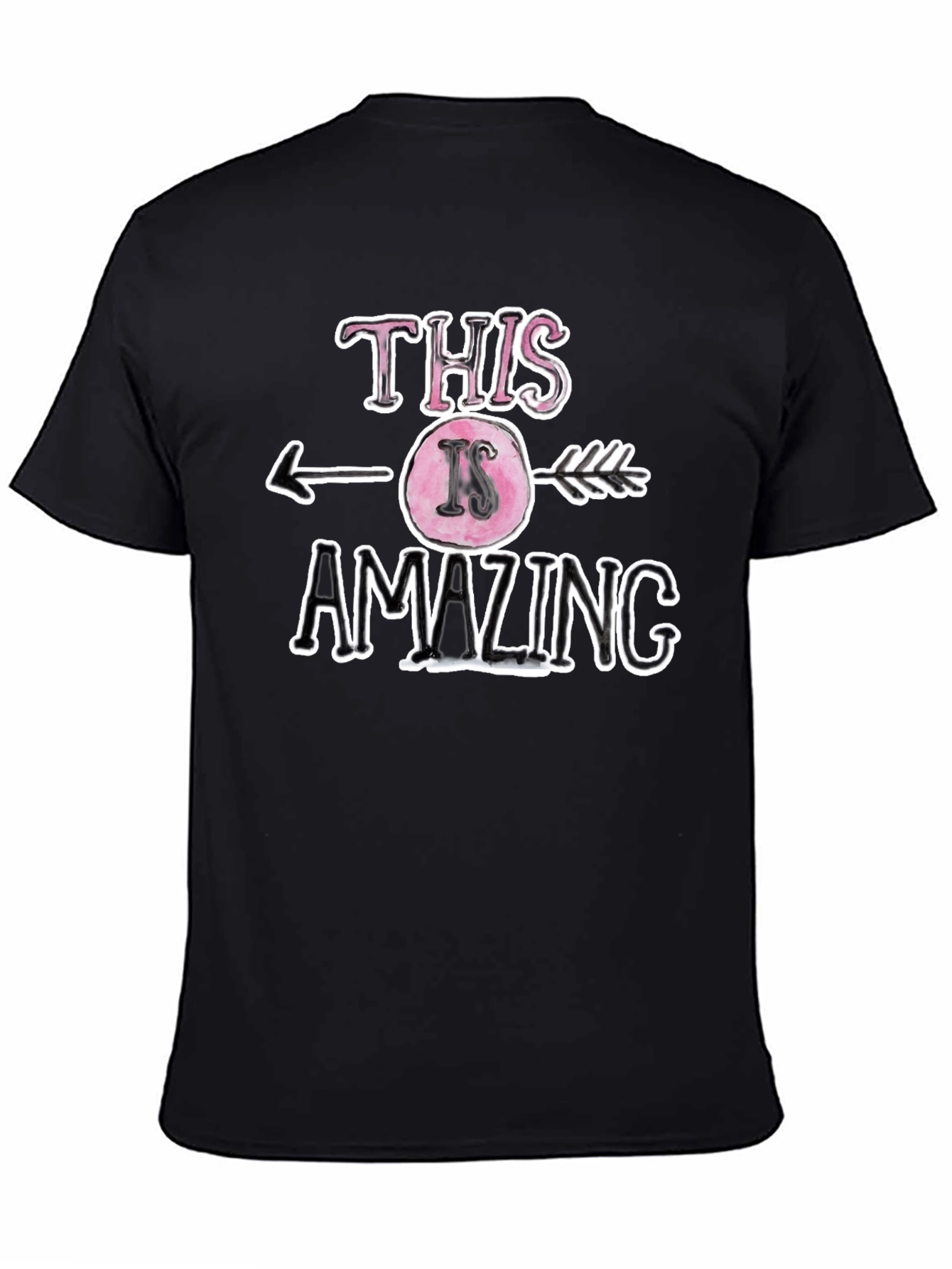 Camiseta Negra con Diseño Esto Es Asombroso