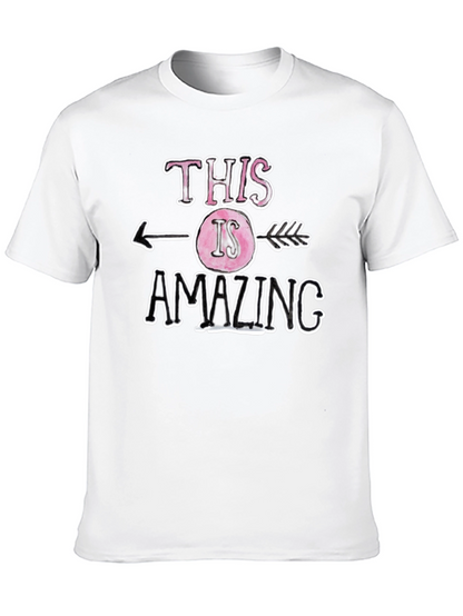 Camiseta Negra con Diseño Esto Es Asombroso