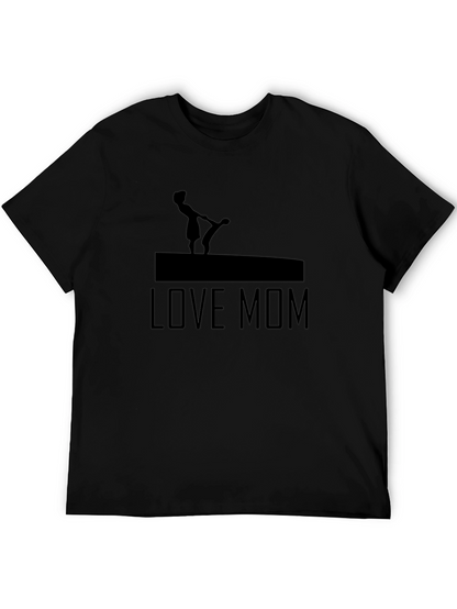 Camiseta Negra Love Mom para Hombre
