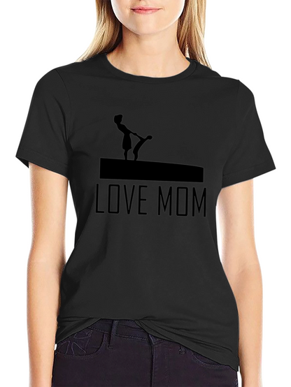 Camiseta Negra Love Mom para Hombre