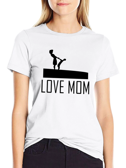 Camiseta Negra Love Mom para Hombre