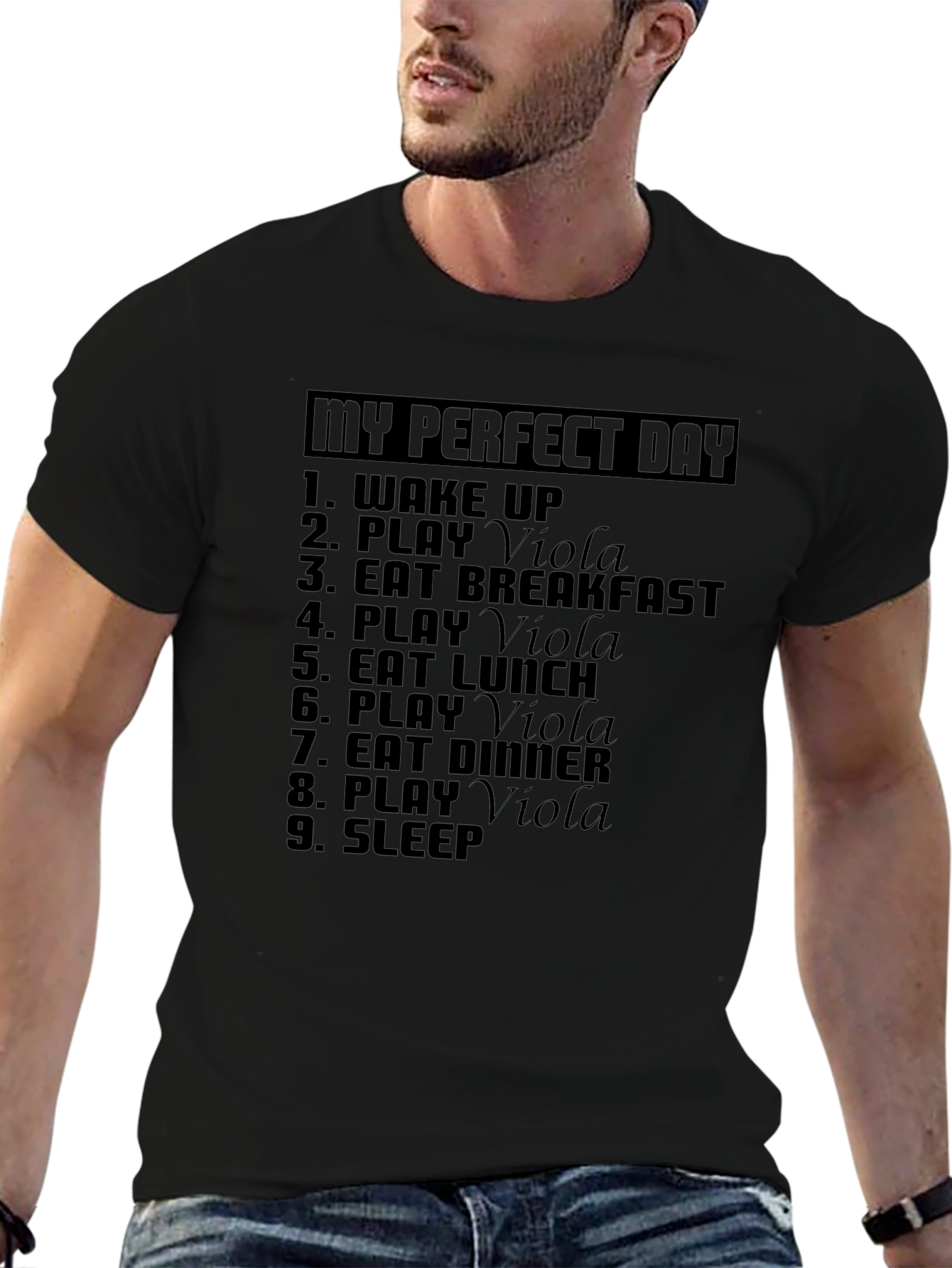 Camiseta Negra Mi Día Perfecto - Viola