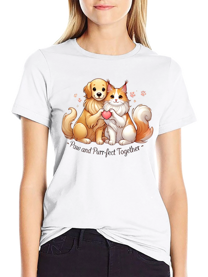Camiseta Paw and Purr-fect Together