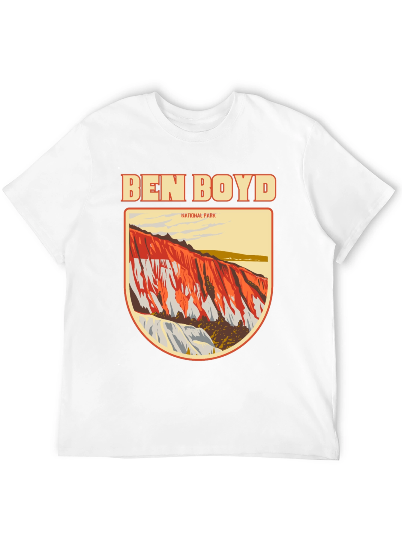 Camiseta Negra Ben Boyd National Park para Hombre