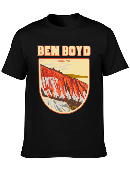 Camiseta Negra Ben Boyd National Park para Hombre