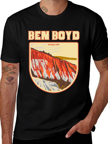 Camiseta Negra Ben Boyd National Park para Hombre