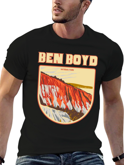Camiseta Negra Ben Boyd National Park para Hombre