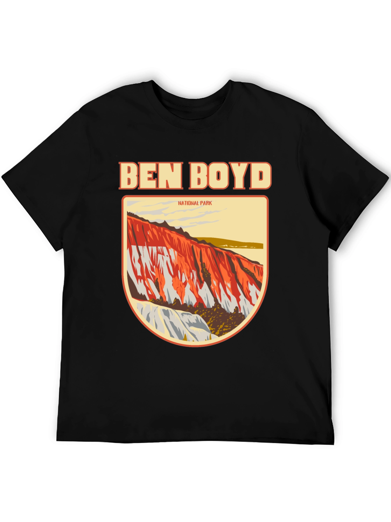 Camiseta Negra Ben Boyd National Park para Hombre