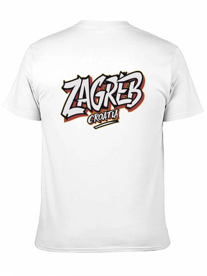 Camiseta Negra Zagreb Croacia Diseño Original