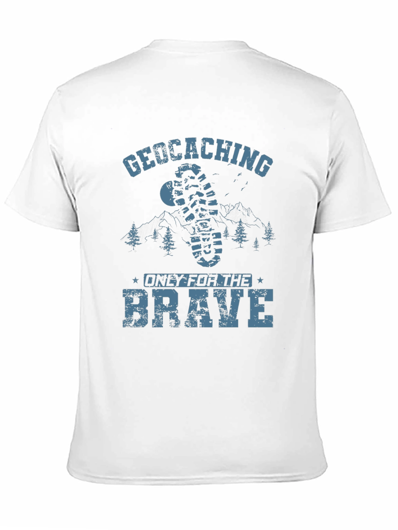 Camiseta Negra Geocaching: Solo para Valientes
