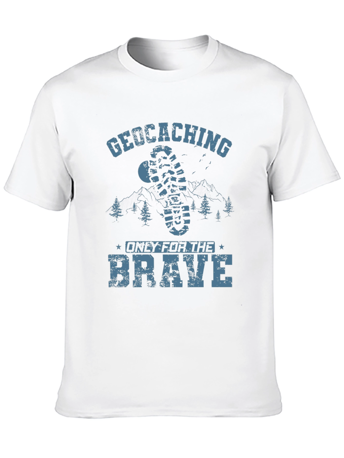 Camiseta Negra Geocaching: Solo para Valientes