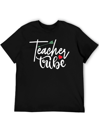 Camiseta Negra Teacher Tribe con Diseño Original
