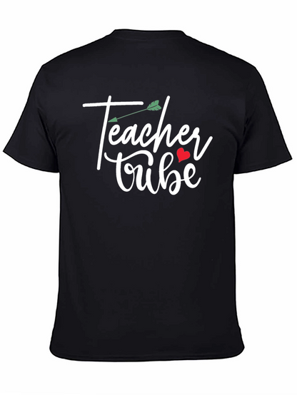 Camiseta Negra Teacher Tribe con Diseño Original