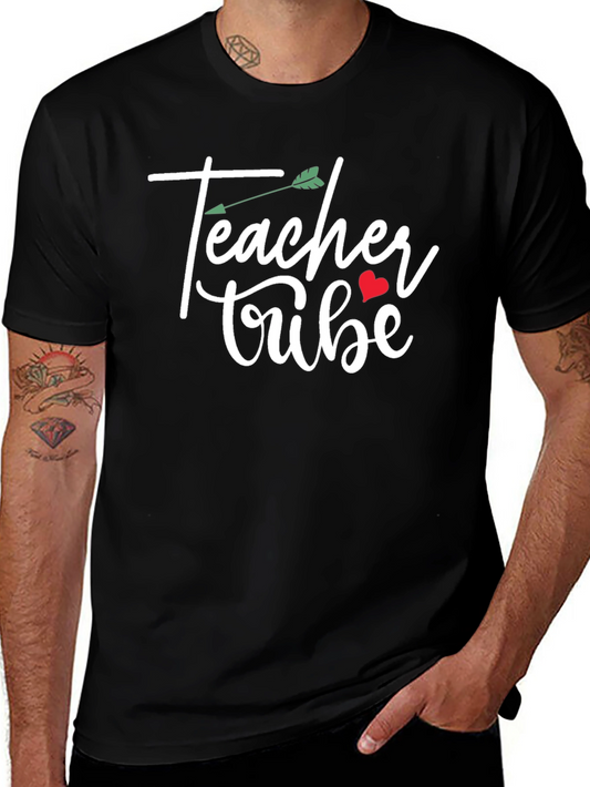 Camiseta Negra Teacher Tribe con Diseño Original